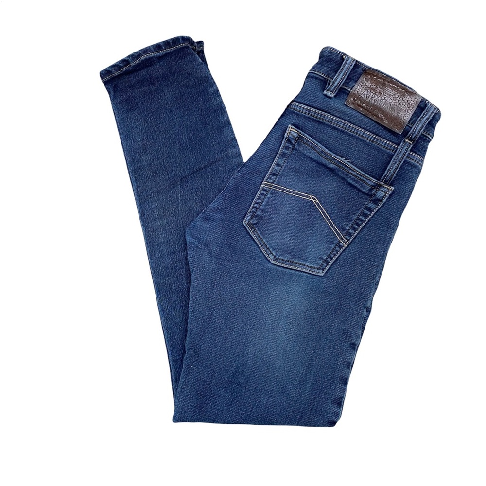 Armani Original Premium Distressed Jeans, Blue wash